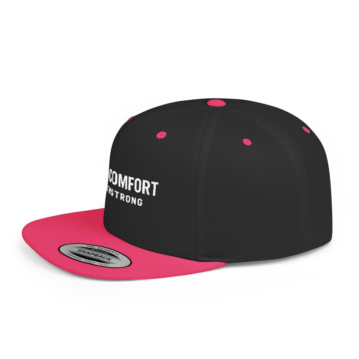 Snapback Cap FaithStrong 'GOD > COMFORT' Stitched Hat
