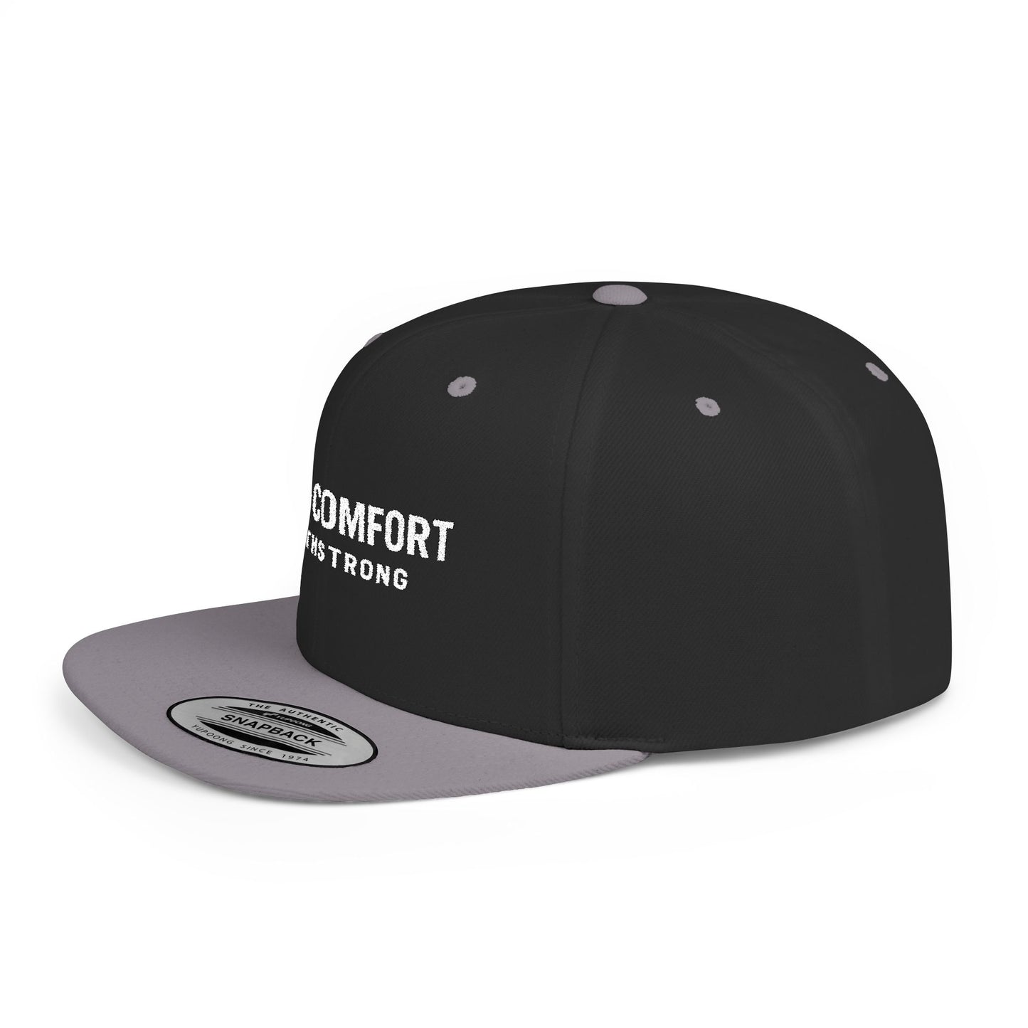 Snapback Cap FaithStrong 'GOD > COMFORT' Stitched Hat
