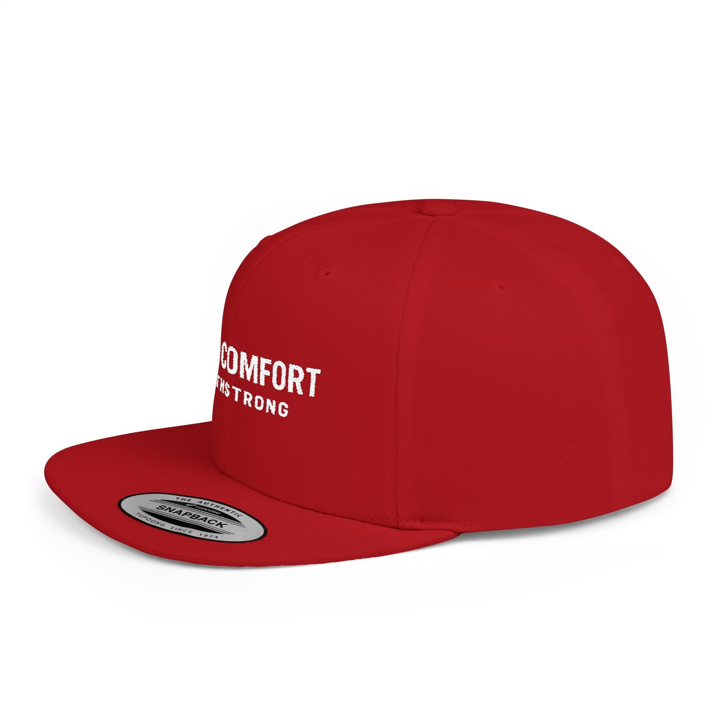 Snapback Cap FaithStrong 'GOD > COMFORT' Stitched Hat