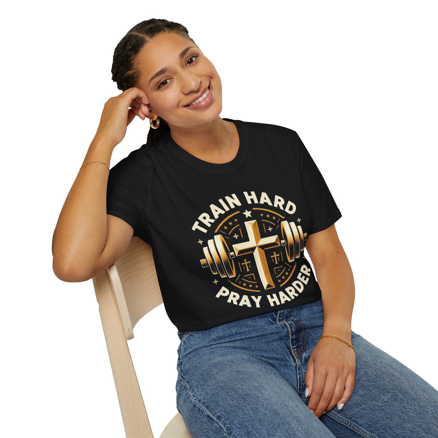 Train Hard, Pray Harder: The Ultimate Motivation Tee