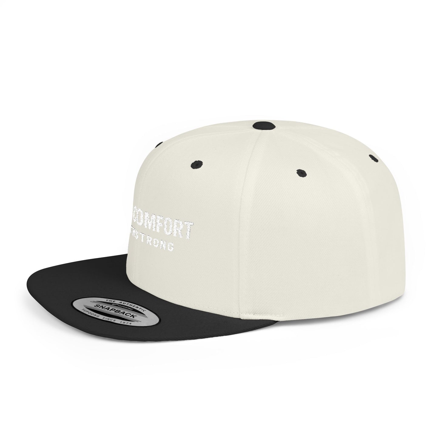 Snapback Cap FaithStrong 'GOD > COMFORT' Stitched Hat