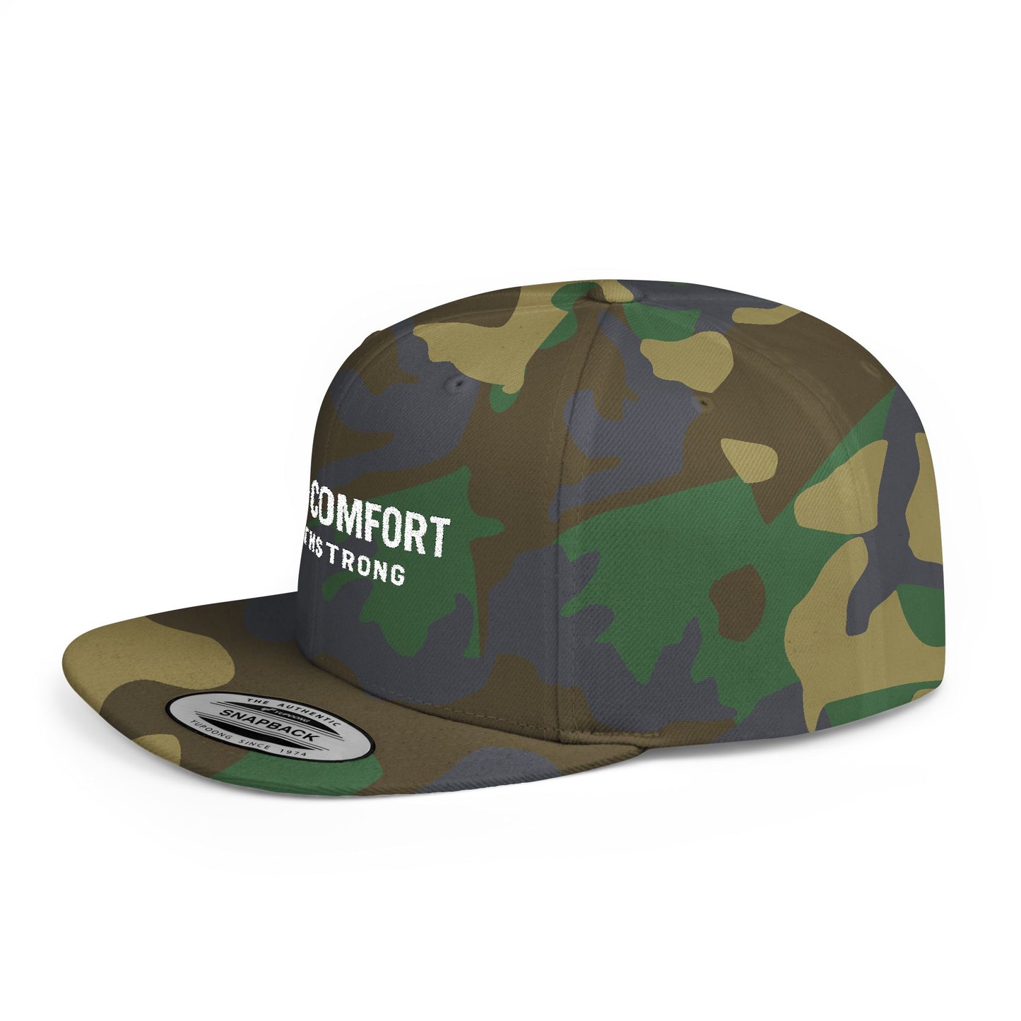 Snapback Cap FaithStrong 'GOD > COMFORT' Stitched Hat