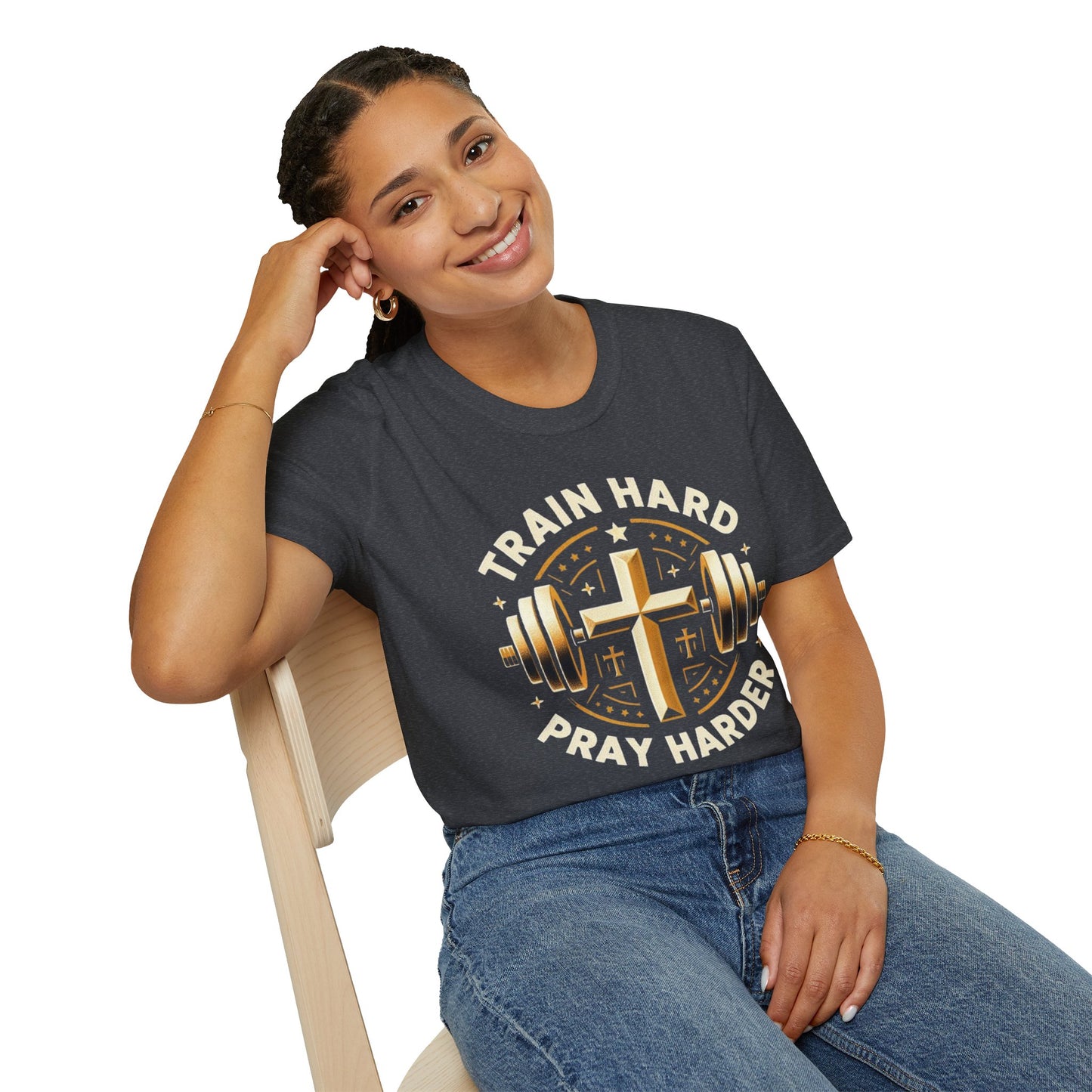 Train Hard, Pray Harder: The Ultimate Motivation Tee