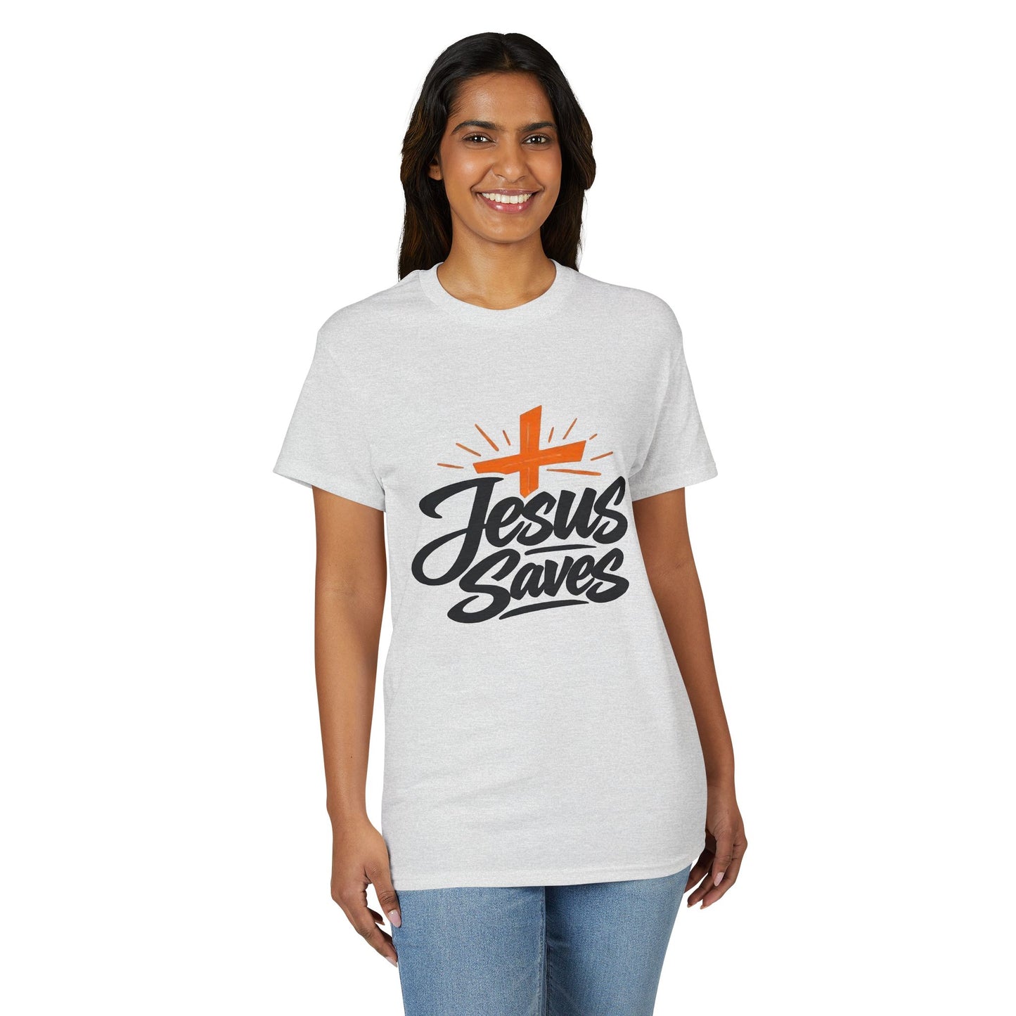 Jesus Saves T-Shirt — Christian Faith Cross Tee for Church & Easter