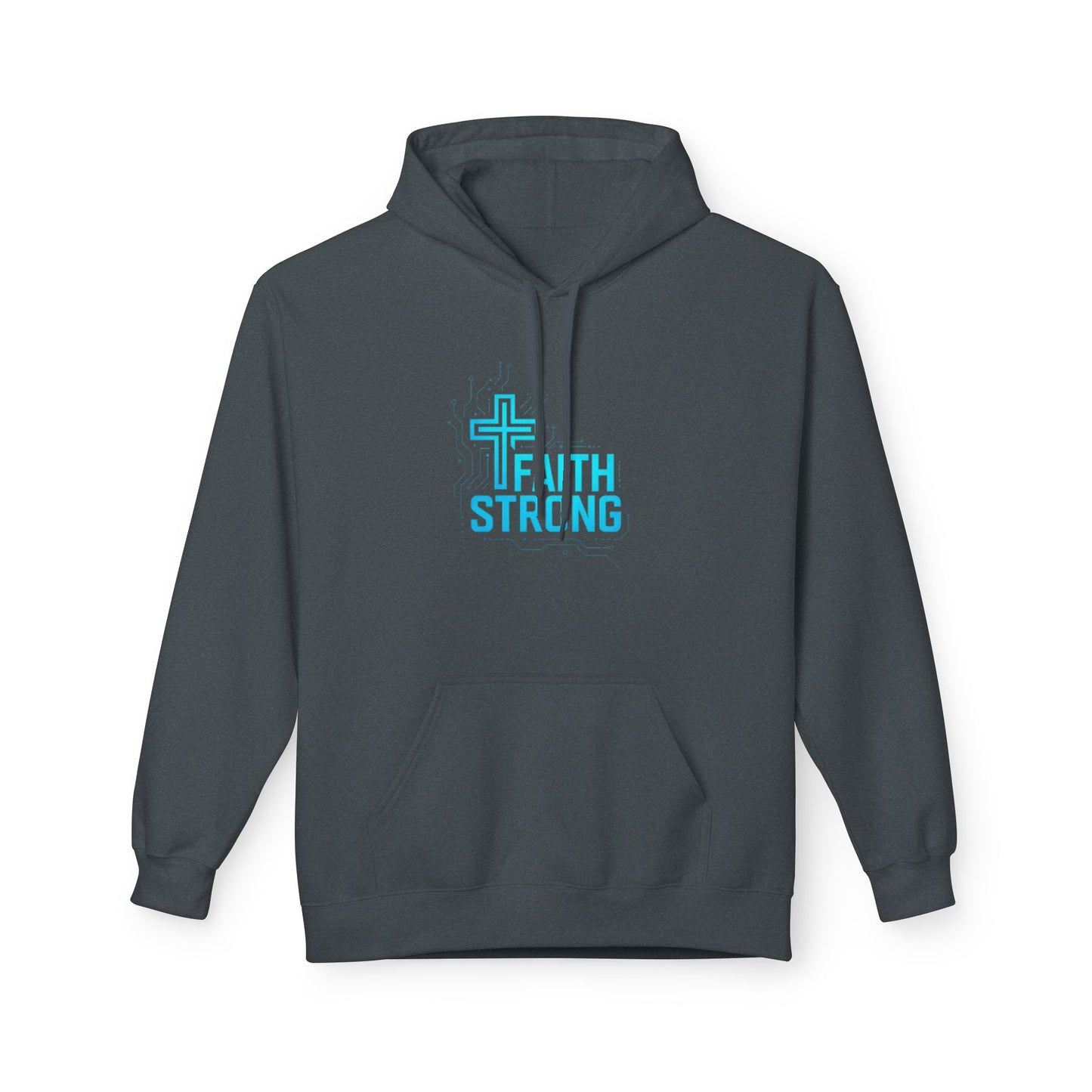 Faith Strong Hoodie — Christian Cross Inspirational Pullover