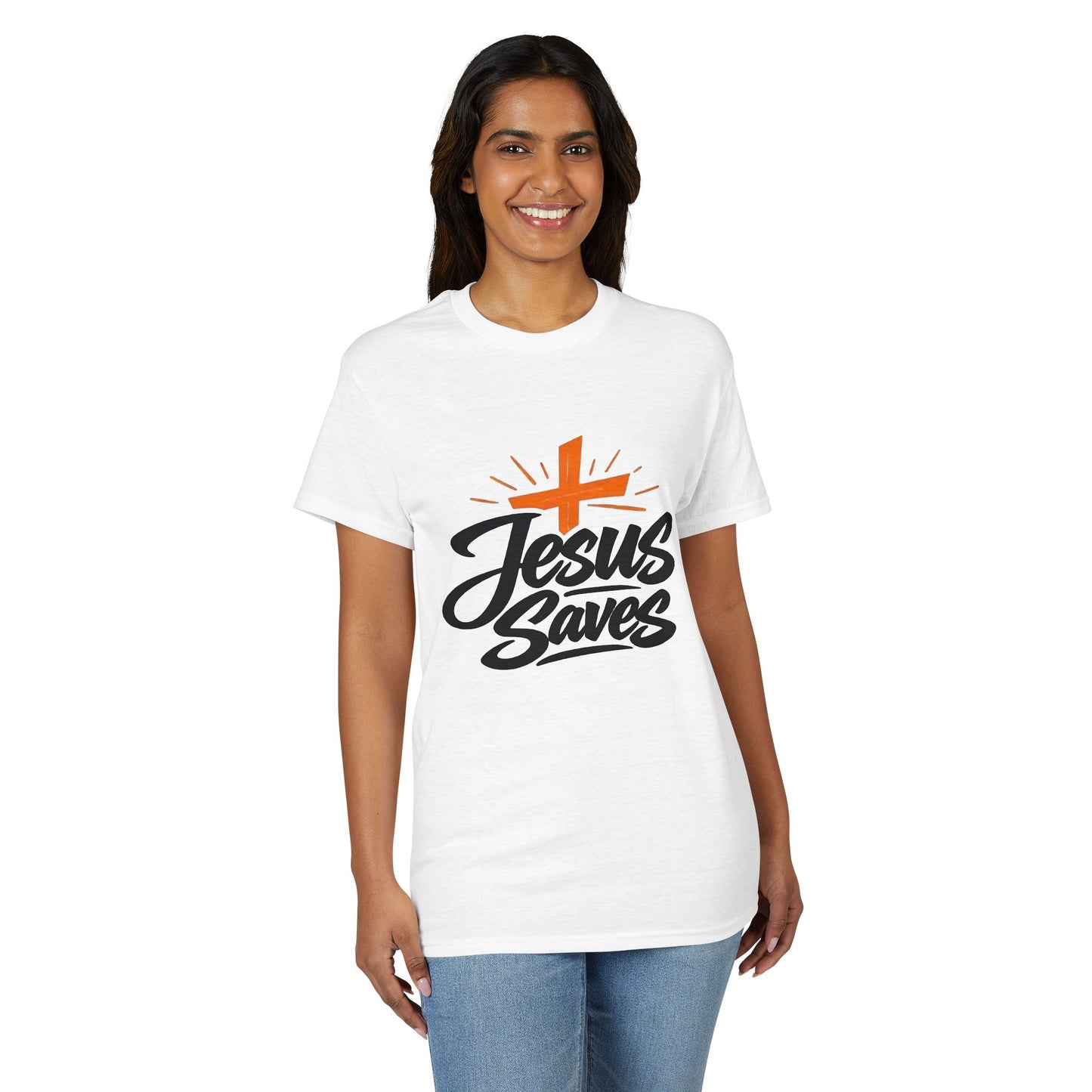 Jesus Saves T-Shirt — Christian Faith Cross Tee for Church & Easter