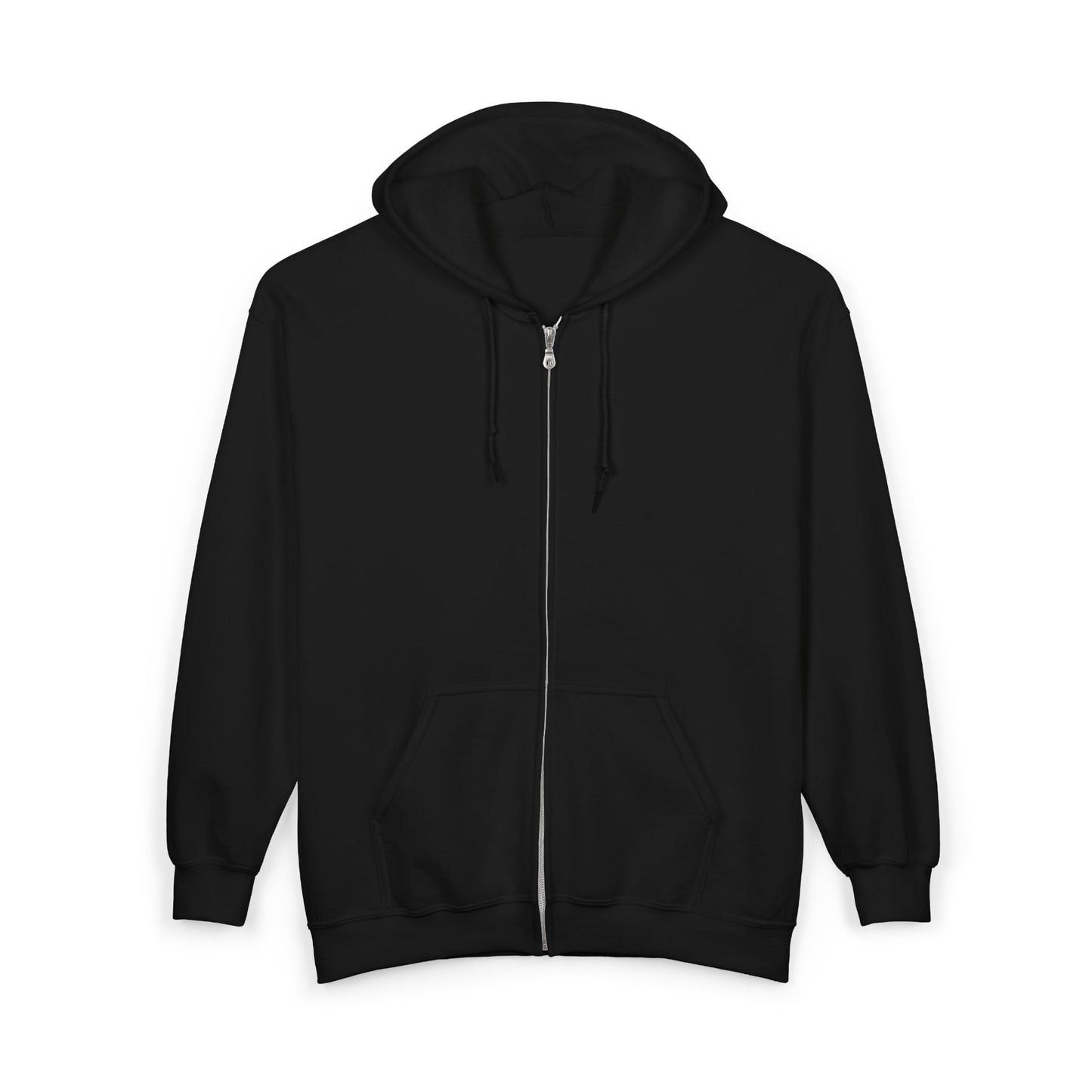 Faith Strong Zip Hoodie — Christian Cross Graphic Full-Zip Sweatshirt