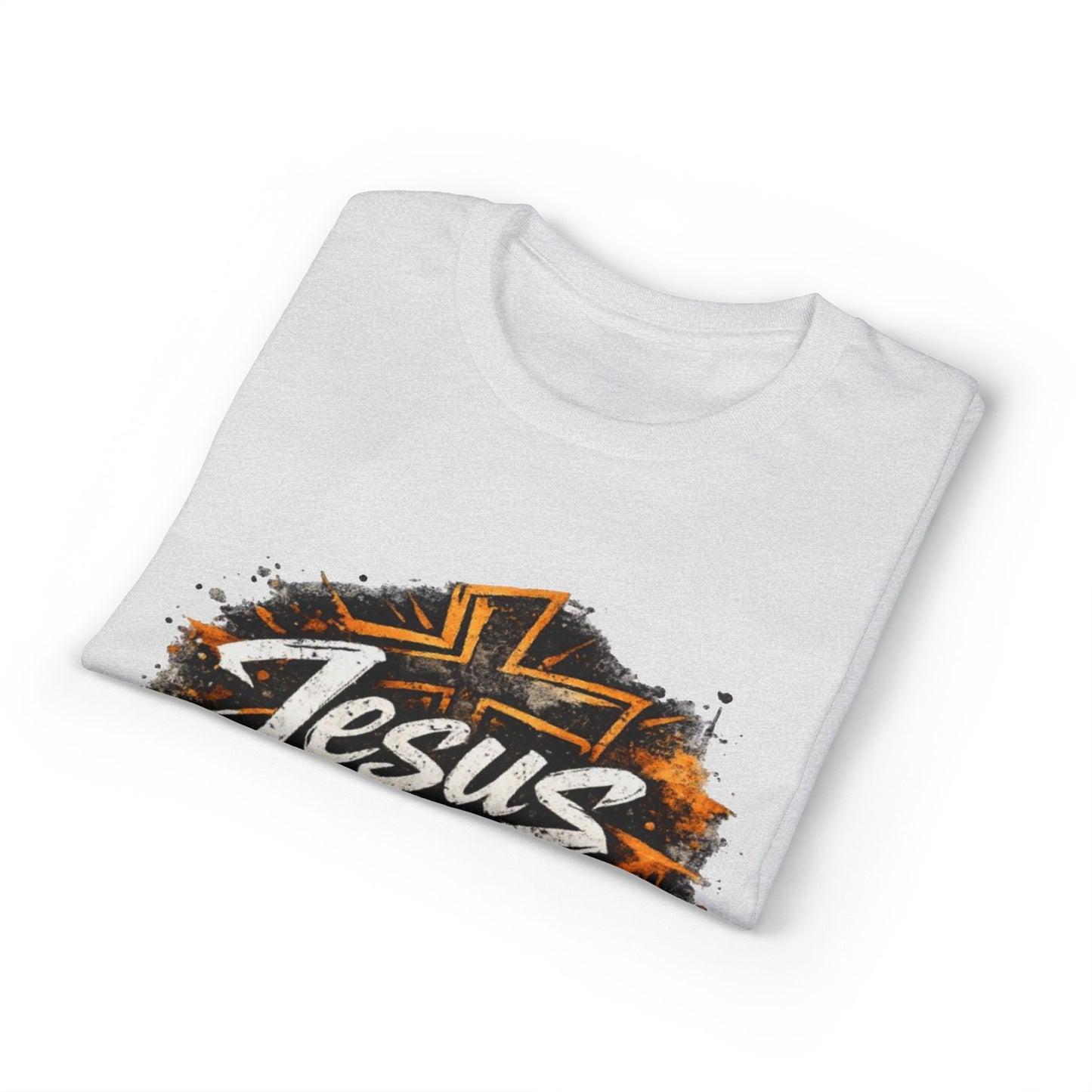 Jesus Saves T-Shirt — Christian Faith Graphic Tee with Cross Design