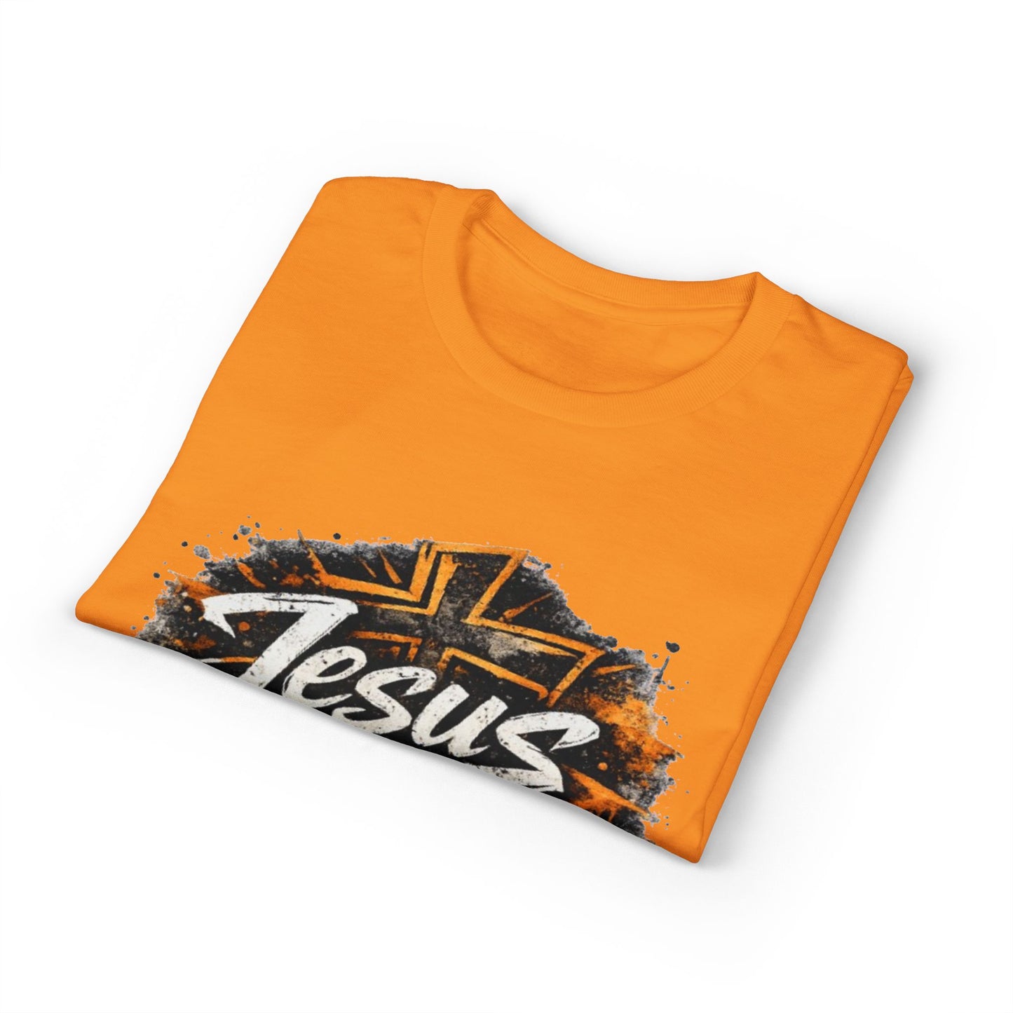 Jesus Saves T-Shirt — Christian Faith Graphic Tee with Cross Design