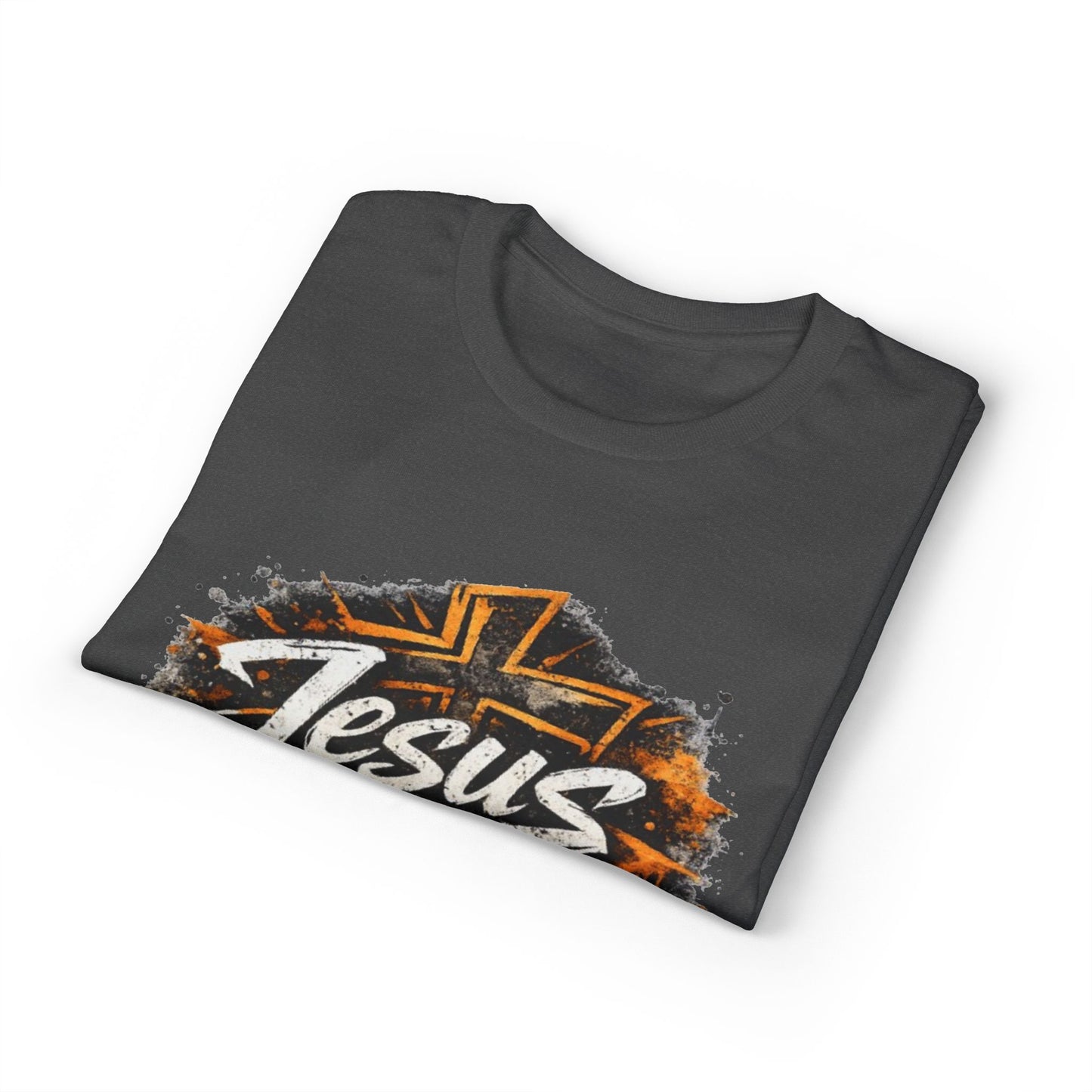 Jesus Saves T-Shirt — Christian Faith Graphic Tee with Cross Design