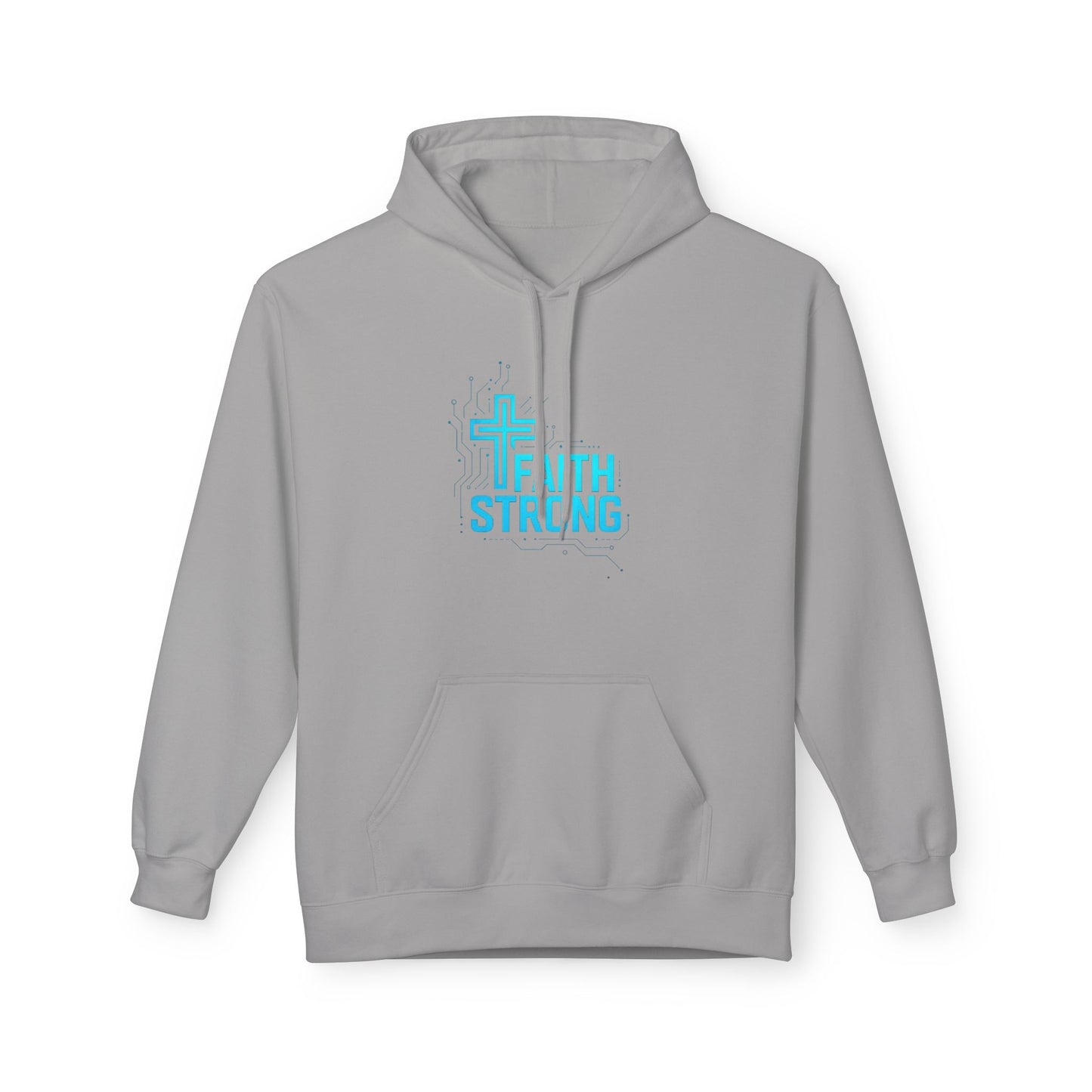 Faith Strong Hoodie — Christian Cross Inspirational Pullover