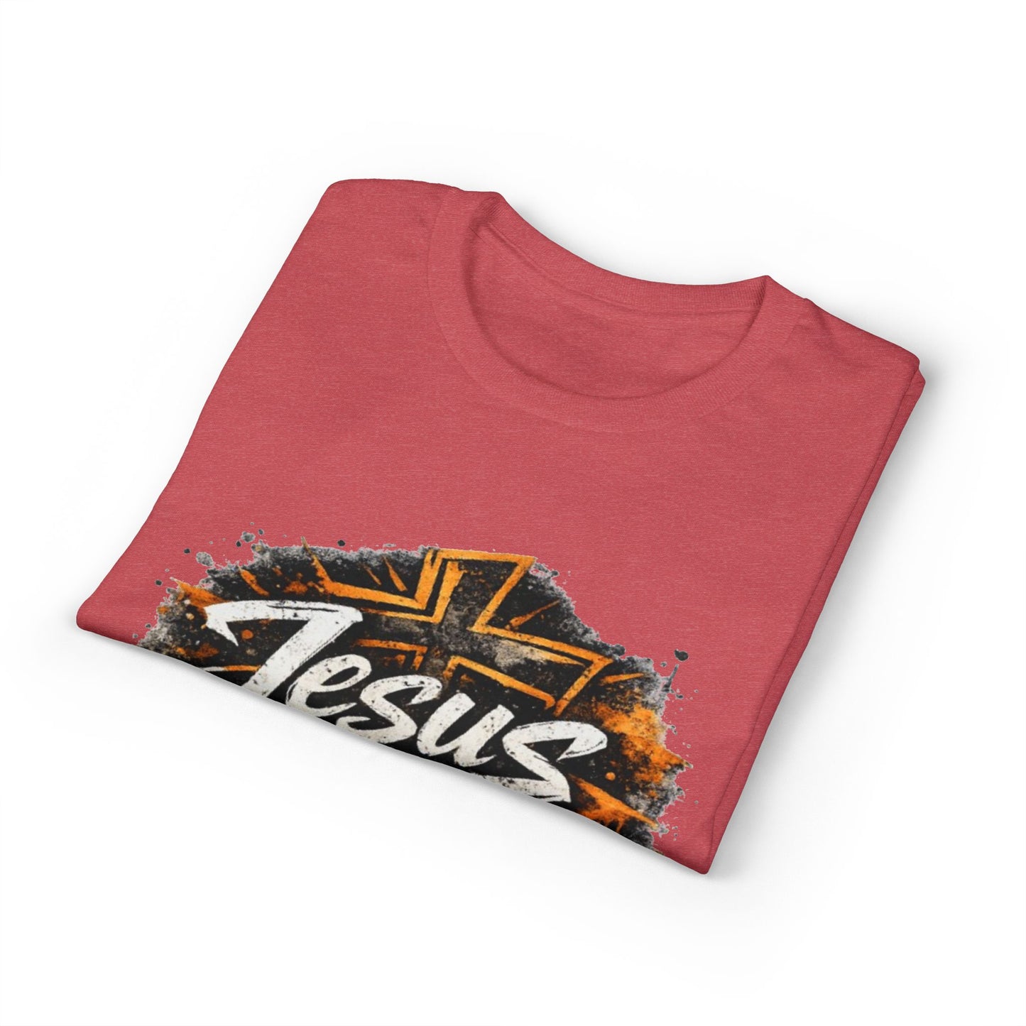 Jesus Saves T-Shirt — Christian Faith Graphic Tee with Cross Design