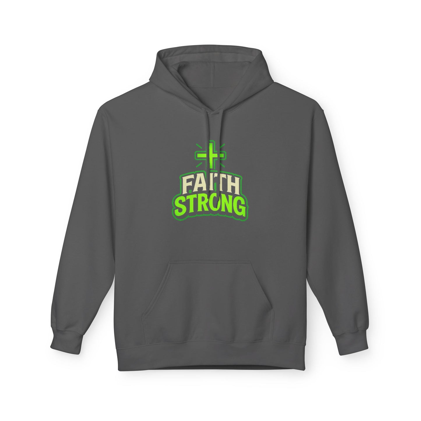 Faith Strong Hoodie — Christian Cross Inspirational Pullover