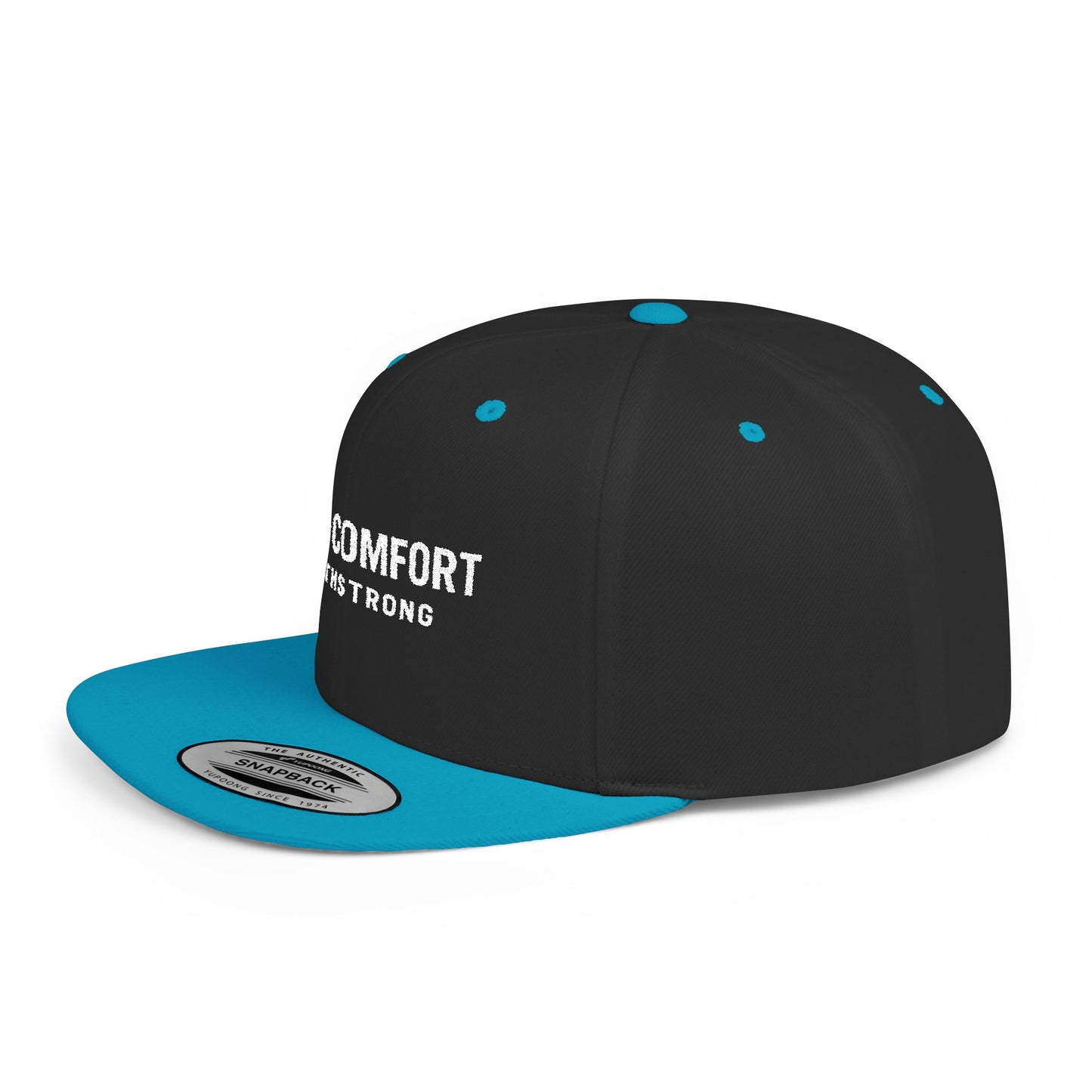 Snapback Cap FaithStrong 'GOD > COMFORT' Stitched Hat