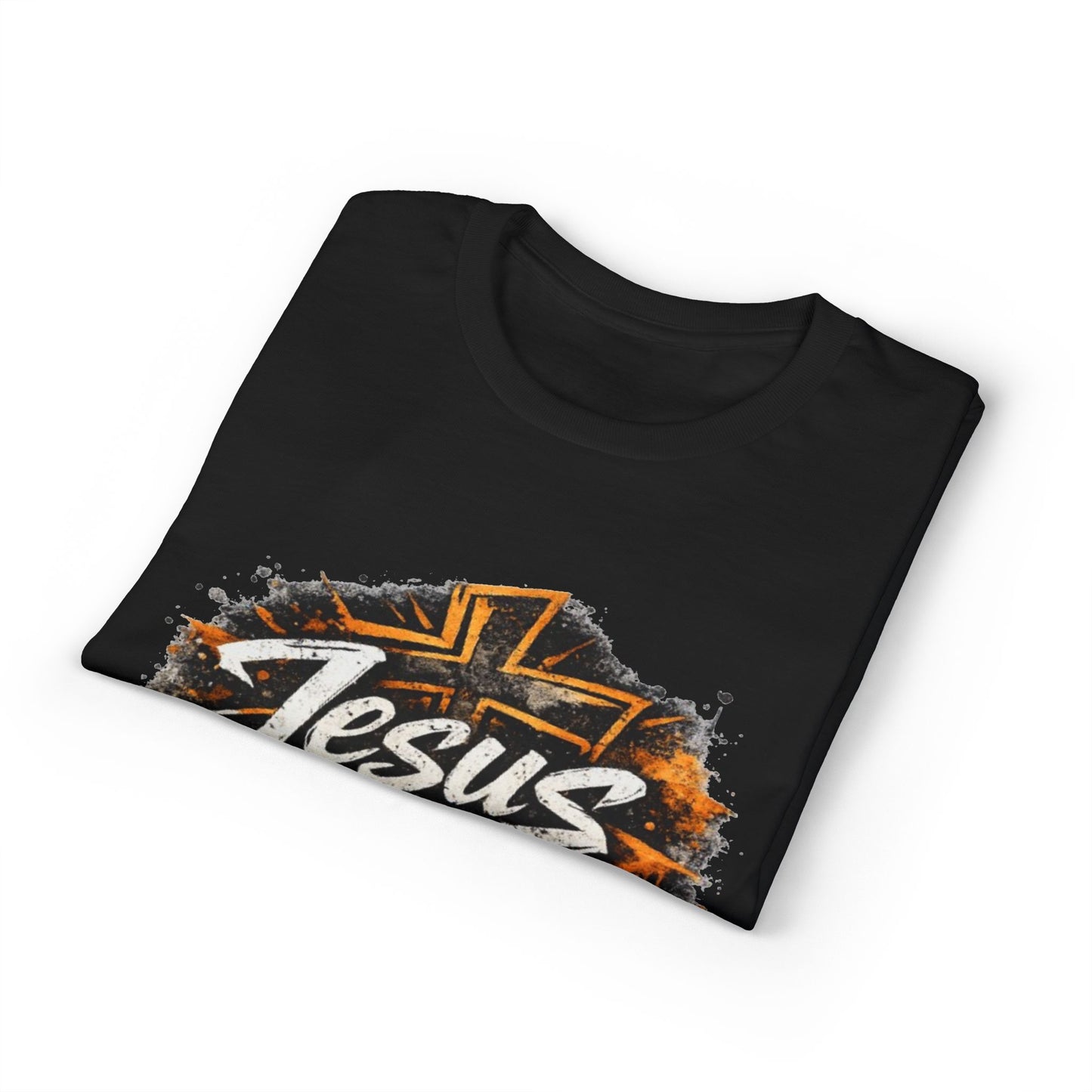 Jesus Saves T-Shirt — Christian Faith Graphic Tee with Cross Design