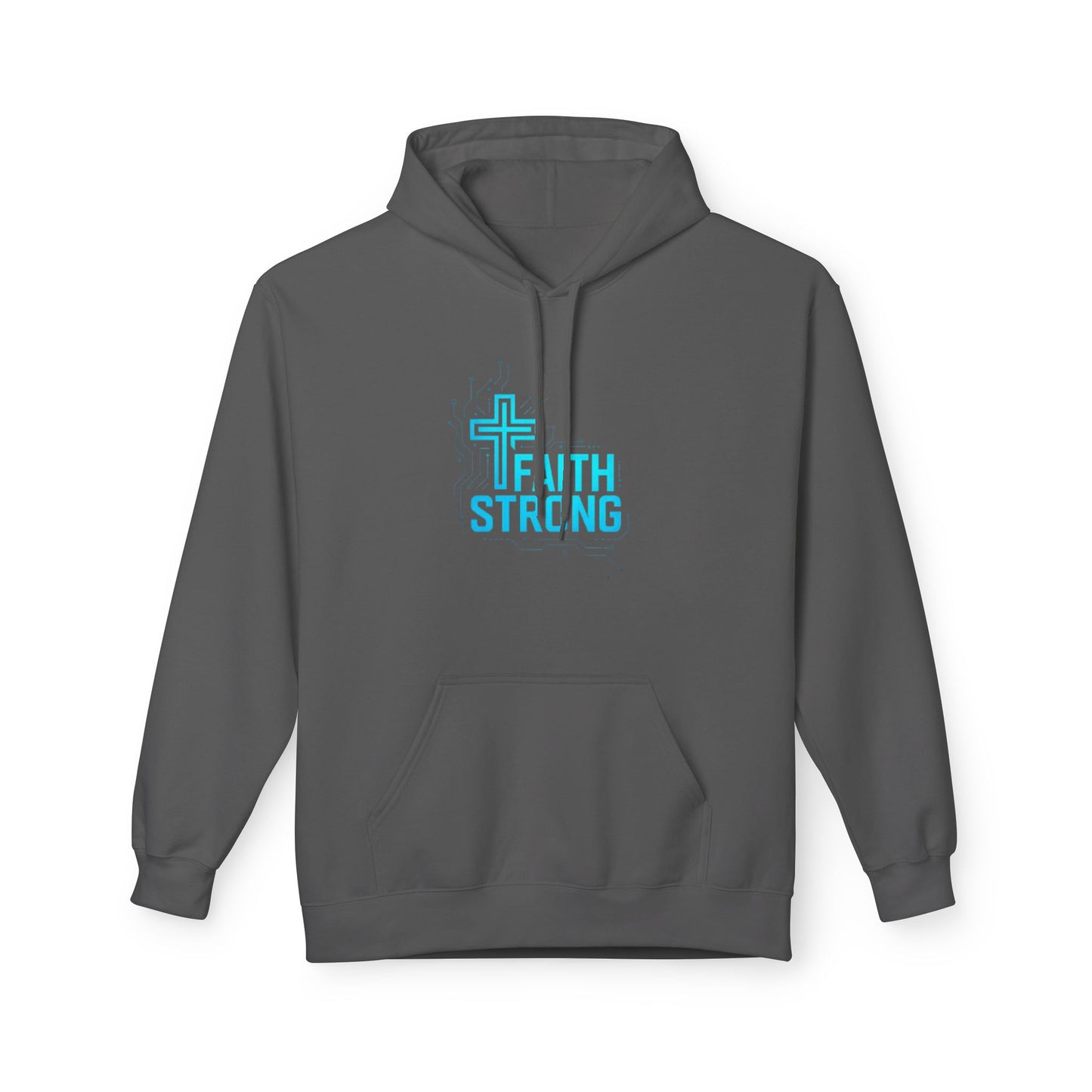 Faith Strong Hoodie — Christian Cross Inspirational Pullover