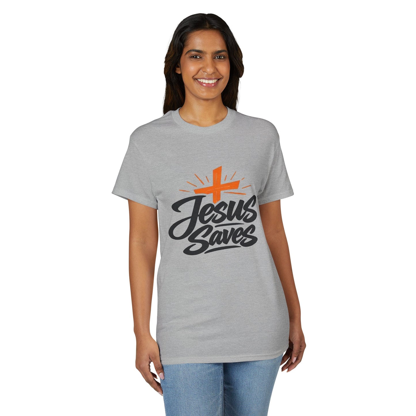 Jesus Saves T-Shirt — Christian Faith Cross Tee for Church & Easter