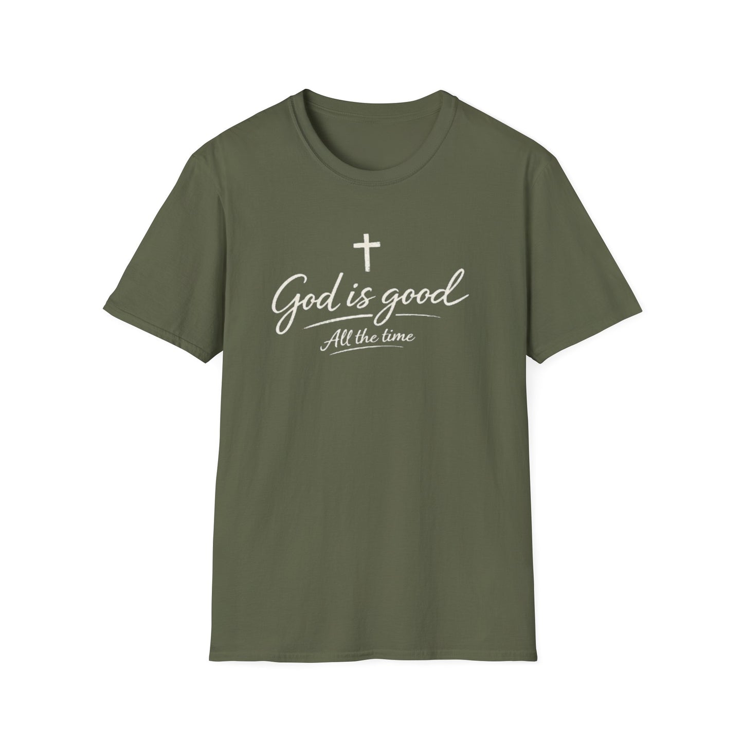 God Is Good T-Shirt — Christian Faith Cross Tee (All The Time)