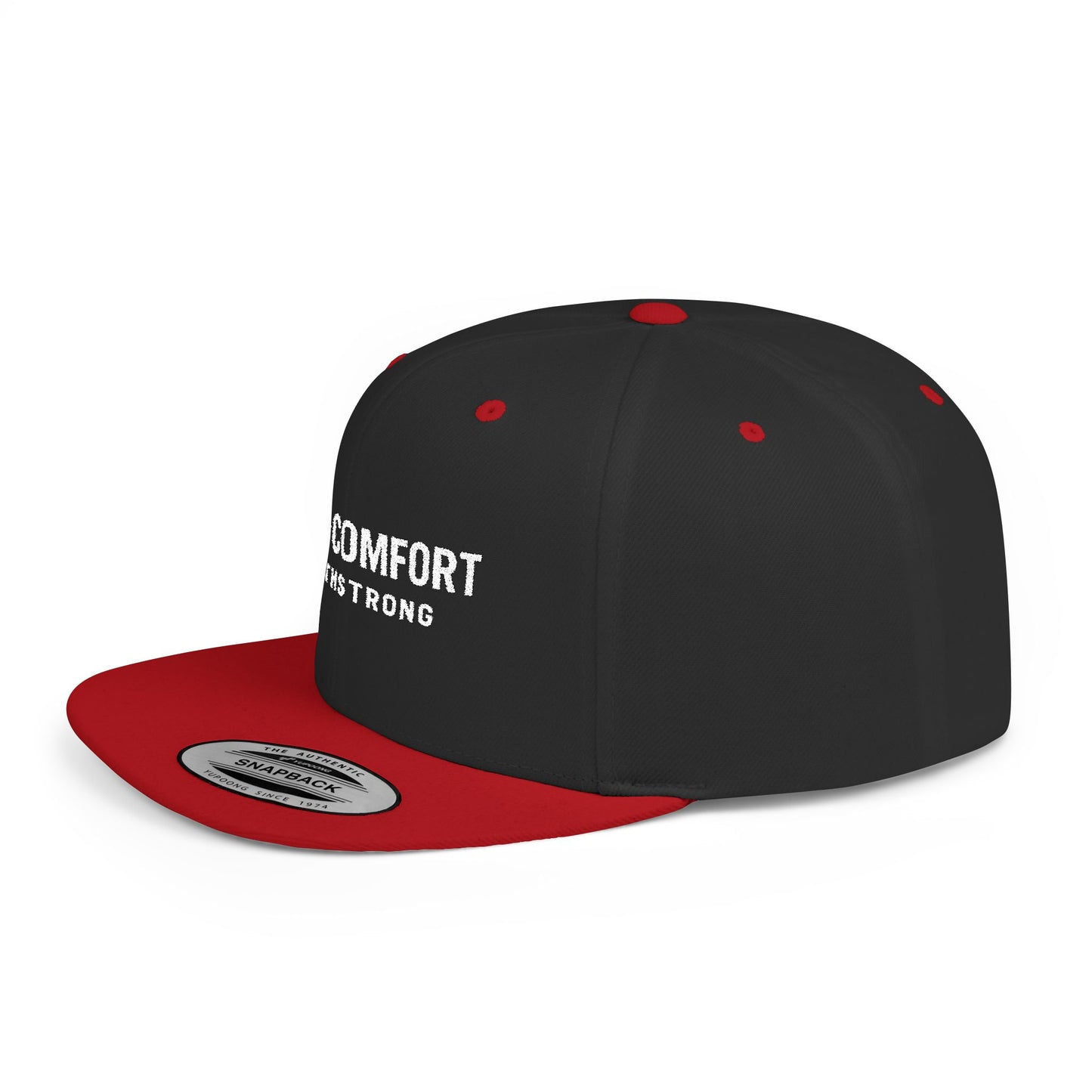 Snapback Cap FaithStrong 'GOD > COMFORT' Stitched Hat