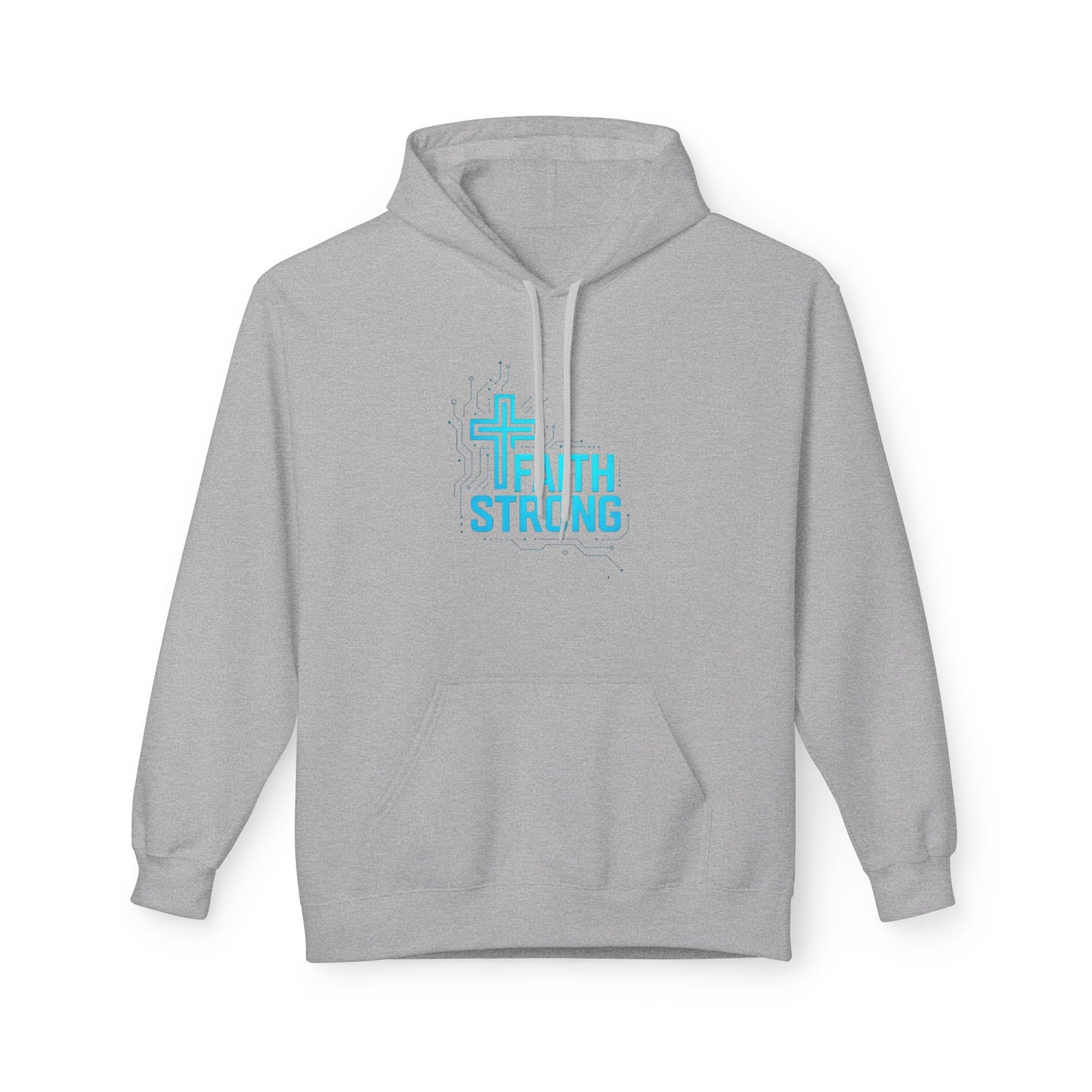 Faith Strong Hoodie — Christian Cross Inspirational Pullover